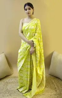 Beautiful Lichi Silk Jacquard Saree With Blouse Piece For Women-thumb2