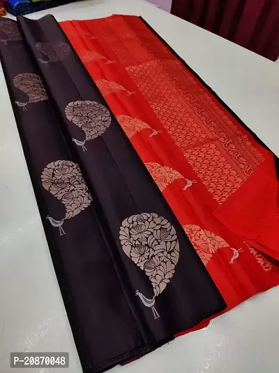 Fancy Soft Silk Saree With Blouse Piece For Women-thumb0