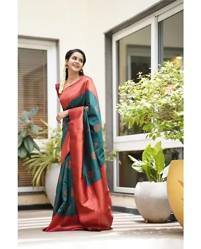 Elegant Art Silk Saree with Blouse piece 