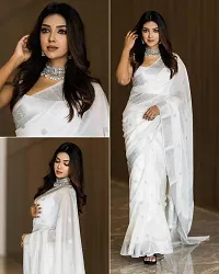 Elegant  Art Silk Jacquard Women Saree with Blouse Piece-thumb2