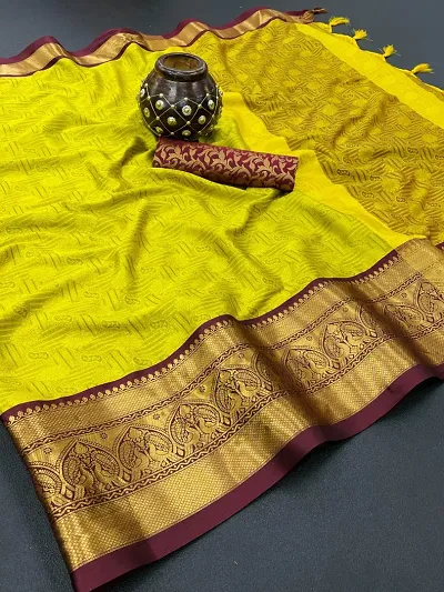 Elegant Art Silk Saree with Blouse piece