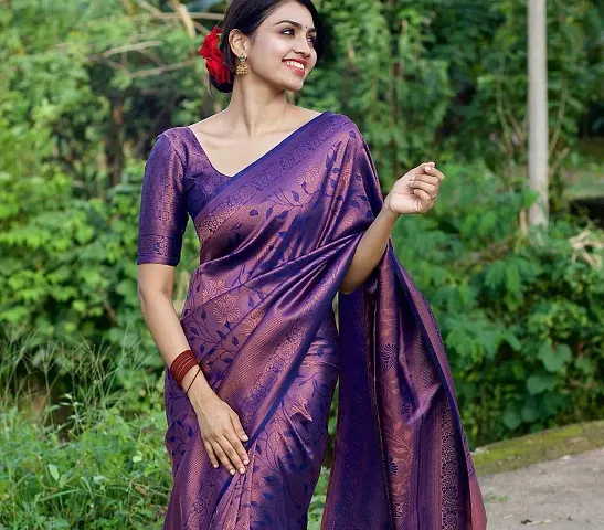 Kanjeevaram Zari Pattu Silk Saree with Blouse Piece