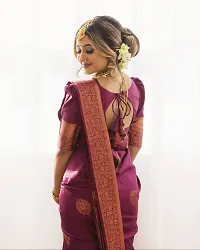 Fancy Soft Silk Saree With Blouse Piece For Women-thumb1