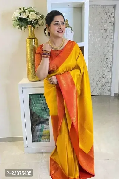 Facny Art Silk Saree With Blouse Peice For Women-thumb0