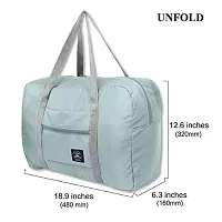 SVK Dream Travel Foldable Nylon Duffle Tote Bag Portable Waterproof Handbag Folding Sport Weekend Shopping Luggage Bag Gym Sports Bag for Women Girl 32 L (Green)-thumb2