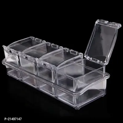 jk Transparet Acrylic Seasoning Box Case Condiment Bottles Set Salt Spice Rack/Jar Storage Box Container Kitchen Tool-thumb2