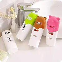 SVK Dream Portable Cartoon Animal Toothbrush Holder Box Plastic Tooth Mug Toothpaste Case Cup Travel Camping Multi Colour 1pc-thumb1
