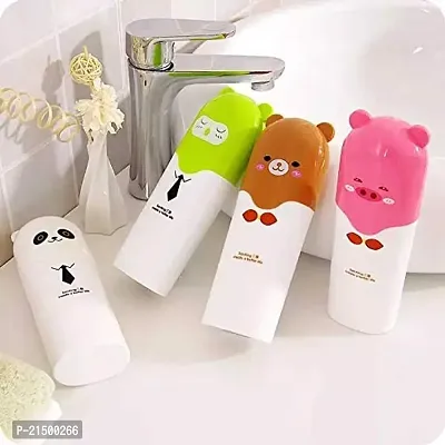SVK Dream Portable Cartoon Animal Toothbrush Holder Box Plastic Tooth Mug Toothpaste Case Cup Travel Camping Multi Colour 1pc-thumb2