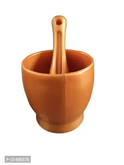 jk enterprise Plastic Garlic Ginger Herbal Blend Grinding Spice Crusher Bowl Mortar and Pestle Garlic Masher-thumb0