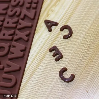 SVK Dream A to Z Silicone Alphabets Shape Tray for Cavities ABCD for Cake,Chocolate Butter Decoration Jelly(Brown) hocolate Butter Decoration Jelly Cake Baking MoldCake Baking Mold(Brown)-thumb4