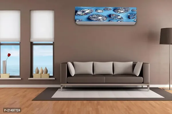 SVK Dream Air Conditioning Dust Cover Folding Designer Ac Cover for Indoor Split Ac 1.5 ton (97 x 31 x 21.5 cm) (dimonds)