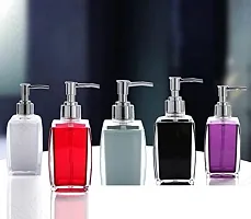 SVK Dream High Grade Ceramic Liquid Soap Dispenser | Shampoo Dispenser | Lotion Dispenser | Gel Dispenser for Bathroom and Kitchen (1 Pc 300 ml) Random Colour-thumb1