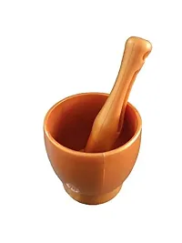 jk enterprise Plastic Garlic Ginger Herbal Blend Grinding Spice Crusher Bowl Mortar and Pestle Garlic Masher-thumb2