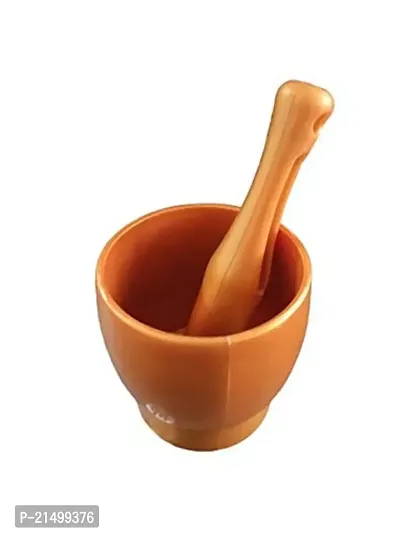 jk enterprise Plastic Garlic Ginger Herbal Blend Grinding Spice Crusher Bowl Mortar and Pestle Garlic Masher-thumb3