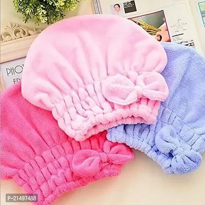 SVK DREAM Women's Magic Quick Dry Bath Makeup Cosmetics Bathing Drying Towel Head Wrap (Random Colour)-thumb2