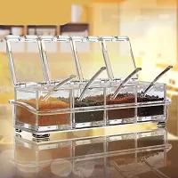 Cozer Crystal Seasoning Rack Spice Pots,4 Box With Spoons-thumb4