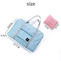 INVODA Water Resistant Nylon Canvas Foldable Travel Bag for Sports Gym for Men, Women 32 Liter, Green And Pink-thumb1