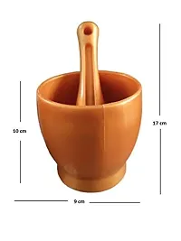 jk enterprise Plastic Garlic Ginger Herbal Blend Grinding Spice Crusher Bowl Mortar and Pestle Garlic Masher-thumb1