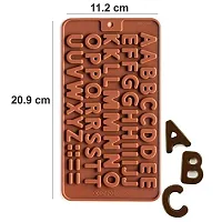 SVK Dream A to Z Silicone Alphabets Shape Tray for Cavities ABCD for Cake,Chocolate Butter Decoration Jelly(Brown) hocolate Butter Decoration Jelly Cake Baking MoldCake Baking Mold(Brown)-thumb1
