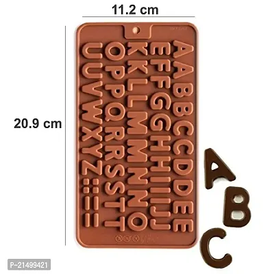 SVK Dream A to Z Silicone Alphabets Shape Tray for Cavities ABCD for Cake,Chocolate Butter Decoration Jelly(Brown) hocolate Butter Decoration Jelly Cake Baking MoldCake Baking Mold(Brown)-thumb2
