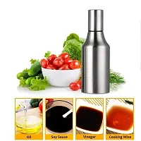 MaximHome Stainless Steel Oil Dispenser Bottle for Home  Kitchen with Transparent Nozzle (1pc, 500ml)-thumb1