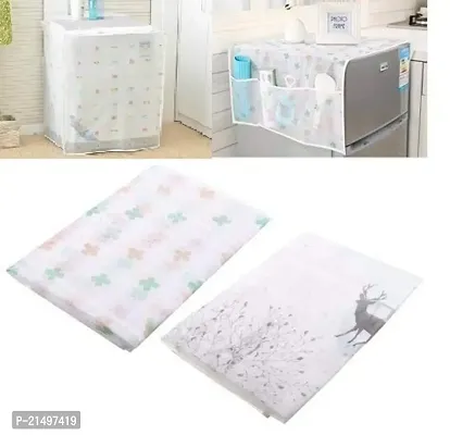 SVK Dream Washing Machine Cover Suitable for Top Load Washing Machines 1pc +Washing Machine Cover Suitable for Top Load Washing Machines Waterproof dust Cover Refrigerator Cover 1pc(Random Design)