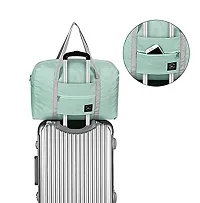 SVK Dream Travel Foldable Nylon Duffle Tote Bag Portable Waterproof Handbag Folding Sport Weekend Shopping Luggage Bag Gym Sports Bag for Women Girl 32 L (Green)-thumb3
