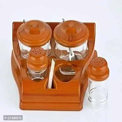 SVK Dream All-in-1 Multipurpose Plastic Salt, Pepper Set with 2 Pickles/Sugar Jar (Standard Size)-thumb0