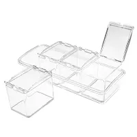 jk Transparet Acrylic Seasoning Box Case Condiment Bottles Set Salt Spice Rack/Jar Storage Box Container Kitchen Tool-thumb2