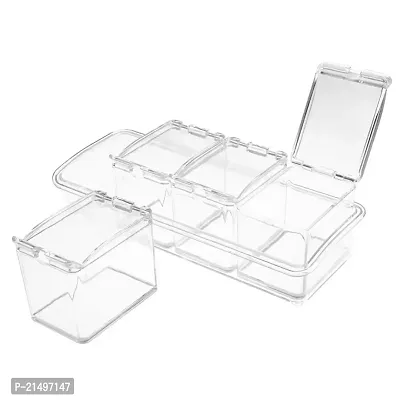 jk Transparet Acrylic Seasoning Box Case Condiment Bottles Set Salt Spice Rack/Jar Storage Box Container Kitchen Tool-thumb3