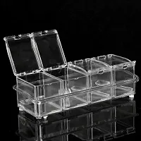 Dreamworld Crystal Seasoning Acrylic Box Plastic Spice Rack, 4 Box With Spoons-thumb2