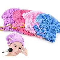 SVK DREAM Women's Magic Quick Dry Bath Makeup Cosmetics Bathing Drying Towel Head Wrap (Random Colour)-thumb2
