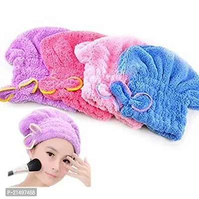 SVK DREAM Women's Magic Quick Dry Bath Makeup Cosmetics Bathing Drying Towel Head Wrap (Random Colour)-thumb3