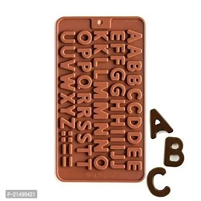 SVK Dream A to Z Silicone Alphabets Shape Tray for Cavities ABCD for Cake,Chocolate Butter Decoration Jelly(Brown) hocolate Butter Decoration Jelly Cake Baking MoldCake Baking Mold(Brown)-thumb0