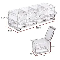 Cozer Crystal Seasoning Rack Spice Pots,4 Box With Spoons-thumb1
