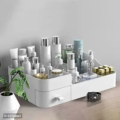 HOLLIO Vanity Organizer for Makeup Cosmetic Small Makeup Organizer with Drawers Skincare organizer Bathroom Organizer for Lipsticks Jewelry Nail Care Skincare, Eyeshadows