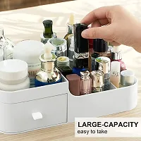 HOLLIO Makeup Organizer 6 Compartments with Drawer Vanity Make up Case with Dressing Table, Bedroom Cosmetic Organizer for Perfume Nail Polish Skincare Lipstick Beauty(26 x 17 x 8 cm)-thumb4