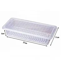 HOLLIO 1500ML Food Storage Container Fridge Storage Box Fridge Organizer Case With Removable Drain Plate Stackable Freezer Storage Containers Keep Fresh For Storing Fish, Meat, Vegetables (3)-thumb2