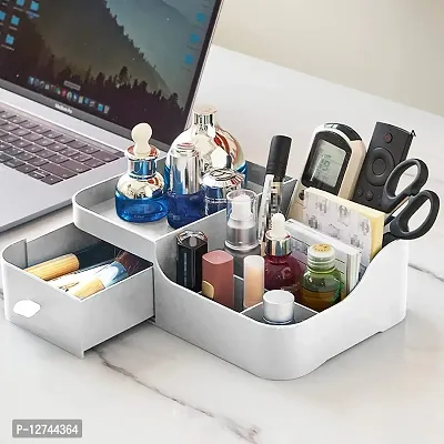 HOLLIO Cosmetic Makeup Lipstick Storage Box with Drawer Makeup Organizer for Vanity Plastic Case Holder Skin Care Products for Dressing Table-thumb4