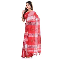 dB DESH BIDESH Women`s Bengal Handloom Tant Malmal Pure Cotton Saree Handwoven Kotki Design Without Blouse Piece-thumb1