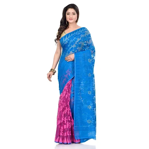 Bengal  Handloom Tant Soft Dhakai Jamdani Cotton Sarees