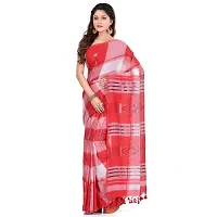 dB DESH BIDESH Women`s Bengal Handloom Tant Malmal Pure Cotton Saree Handwoven Kotki Design Without Blouse Piece-thumb4