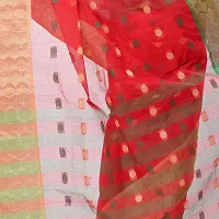 dB DESH BIDESH Women's Tant Cotton Saree (DBGANGAJAMUNA1_Red)-thumb3