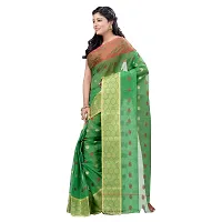 dB DESH BIDESH Women's Tant Cotton Saree (DBGANGAJAMUNA1_Green)-thumb1