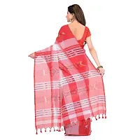 dB DESH BIDESH Women`s Bengal Handloom Tant Malmal Pure Cotton Saree Handwoven Kotki Design Without Blouse Piece-thumb2