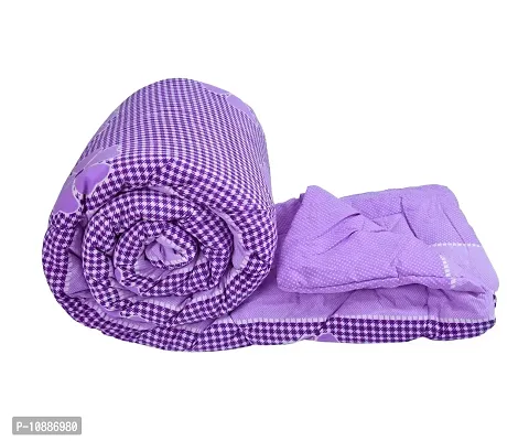 Home Solution AC Comforter Double Bed, Comforter for Winter, Comforter for AC Room Double Bed (230 x 250 cm) (Flower-Purple)-thumb3