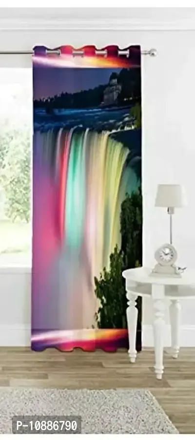 Home Solution Kids Curtain for Bedroom, Kids Curtains 9 feet, Curtains for Door 9 feet Set of 1 (Abstract-Multi)-thumb0