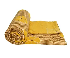 Home Solution AC Comforter Double Bed, Comforter for Winter, Comforter for AC Room Double Bed (230 x 250 cm) (Flower-Yellow)-thumb2