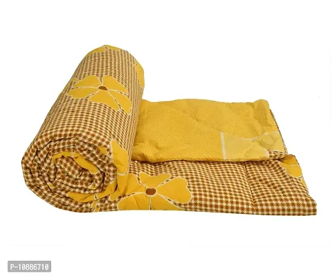 Home Solution AC Comforter Double Bed, Comforter for Winter, Comforter for AC Room Double Bed (230 x 250 cm) (Flower-Yellow)-thumb3
