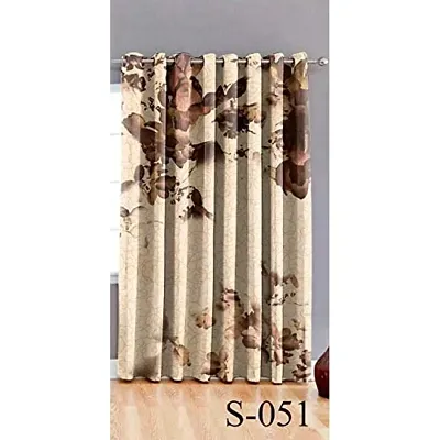 Home Solution Kids Curtain for Bedroom, Kids Curtains 9 feet, Curtains for Door 9 feet Set of 1 (Floral-Cream)